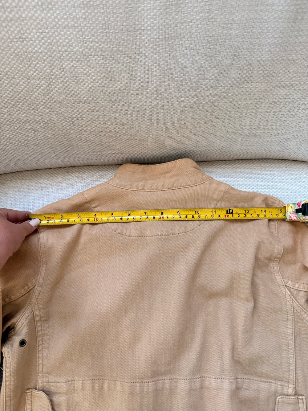 Ralph Lauren Tan Field Jacket with Leather-Trim Pockets - Picture 14 of 15